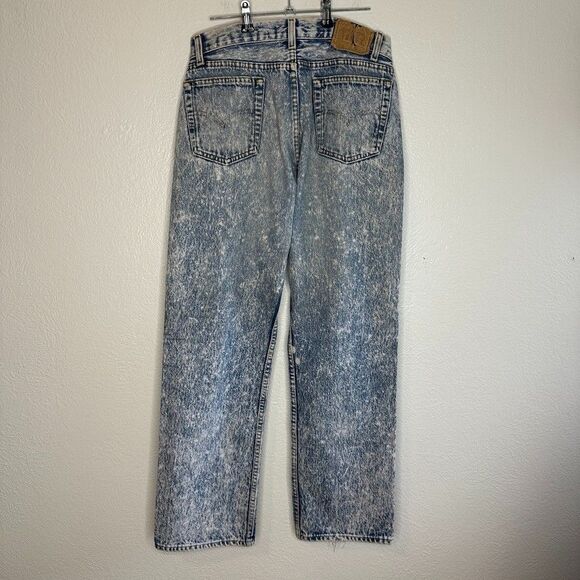 Vintage Levi's 761 Acid Wash Jeans High Waist Straight Leg 80s 90s Grunge 32x31 - Picture 2 of 10
